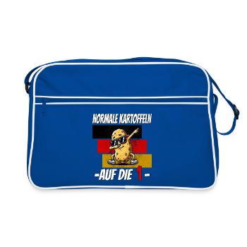 Normale Kartoffeln Auf Die 1 Funny Potato Dab - Retro Tasche - Blau/Weiß - Vorne
