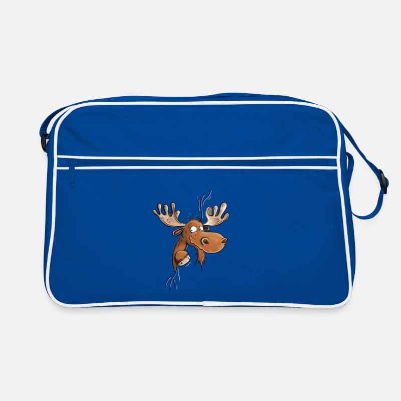 Witziger Elch Kopf I Elche I Hirsch Rentier Retro Tasche