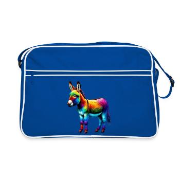 Mule âne - Sac Retro - bleu/blanc - Devant