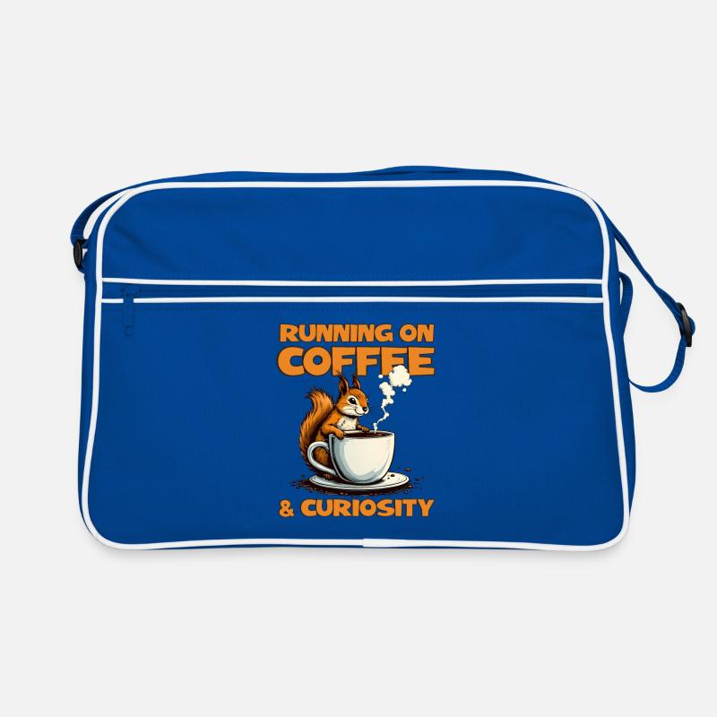Mit Kaffee und Neugier – Eichhörnchen Kaffee Retro Tasche