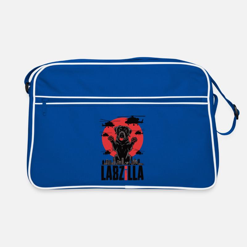 Labzilla - Retro Tasche - Blau/Weiß