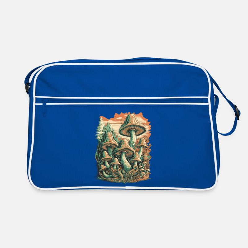Mystical Forest Mushroom Psychedelic Art Retro Bag