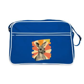 Kangourou rétro - Sac Retro - bleu/blanc - Devant