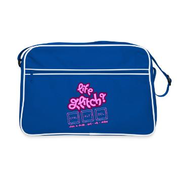 Life Glitch Keyboard - Retro Bag - blue/white - Front