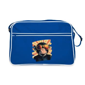 Monkey Retro - Retro Bag - blue/white - Front