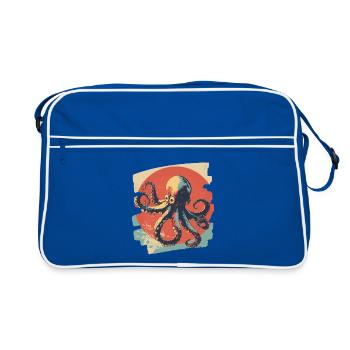 Octopus Octopus Retro - Retro Bag - blue/white - Front