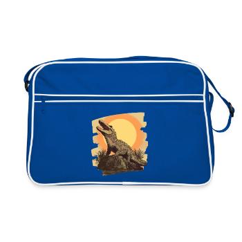 Crocodile Rétro - Sac Retro - bleu/blanc - Devant