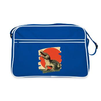 Crocodile - Sac Retro - bleu/blanc - Devant