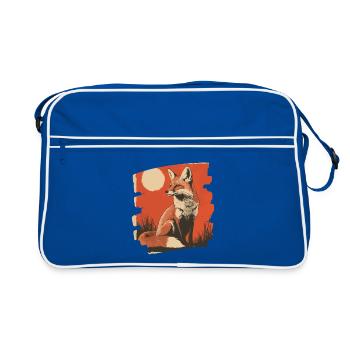 Fuchs - Retro Tasche - Blau/Weiß - Vorne