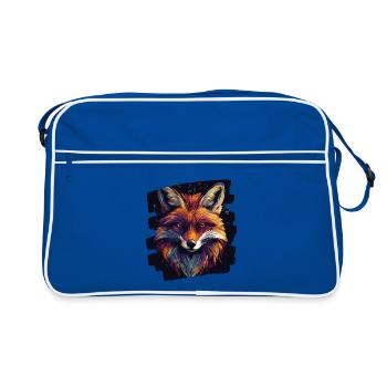Fuchs - Retro Tasche - Blau/Weiß - Vorne
