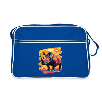 Rhinocéros - Sac Retro - bleu/blanc - Devant