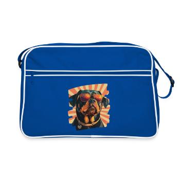 Rottweiler - Sac Retro - bleu/blanc - Devant