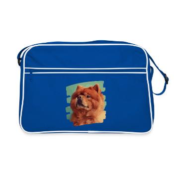 Chow Chow - Retro Bag - blue/white - Front