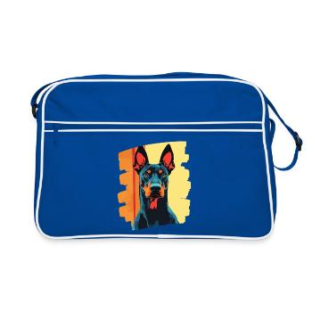Doberman - Sac Retro - bleu/blanc - Devant