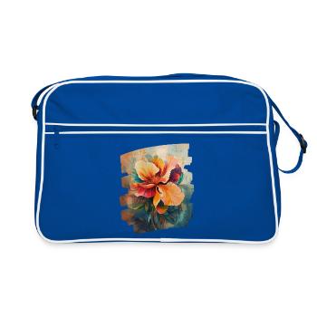 Printemps Printemps Début Fleur Fleurs - Sac Retro - bleu/blanc - Devant