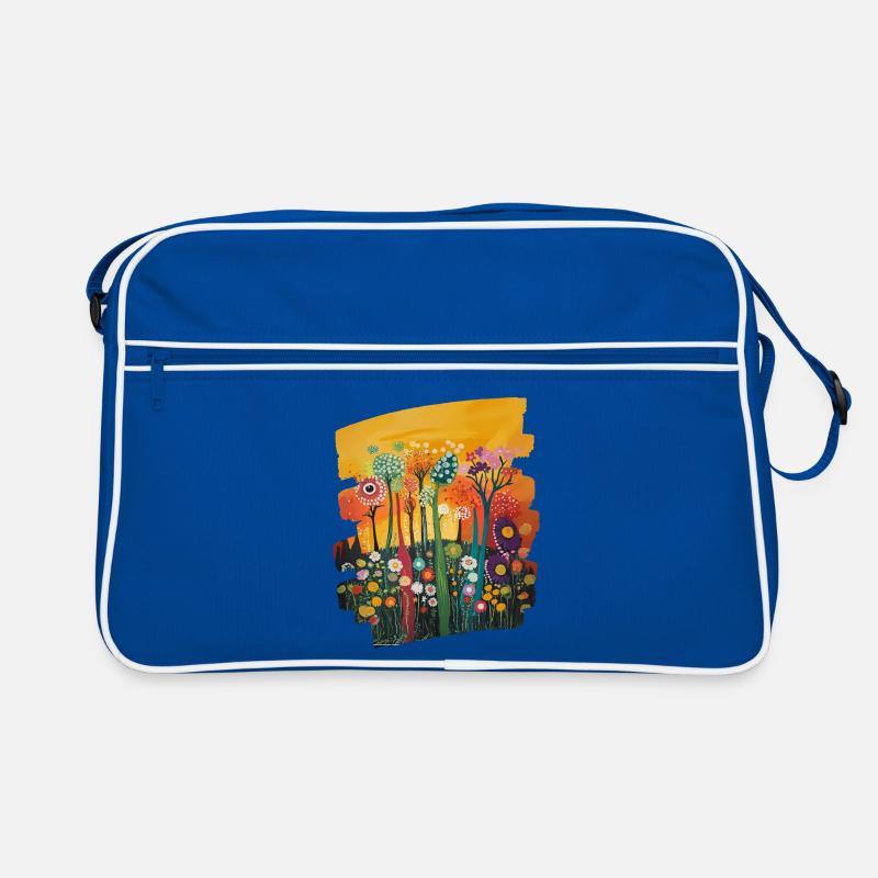 Printemps Printemps Début Fleur Fleurs Sac Retro