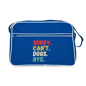 Playful Can’t Dogs Bye Design - Retro Bag - blue/white - Front