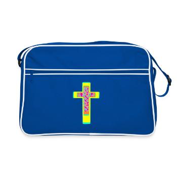 Croix Croix Crucifix - Sac Retro - bleu/blanc - Devant