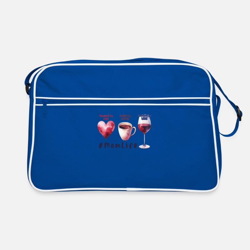 Kaffee Wein Liebe Aquarell Muttertag Geschenk Retro Tasche
