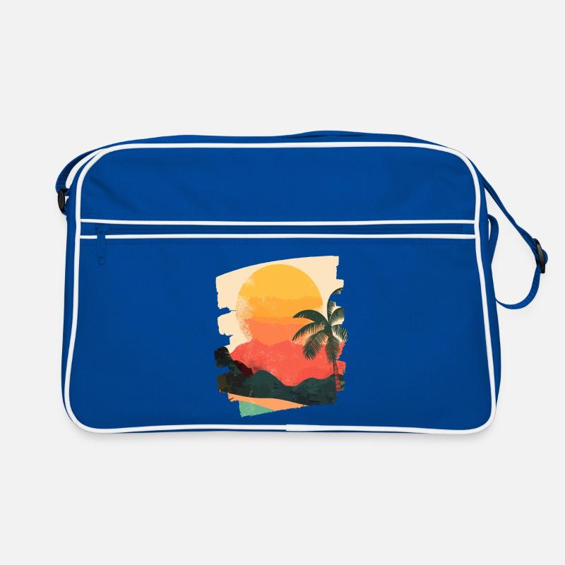 Summer Palm Tree Sunset Retro Bag