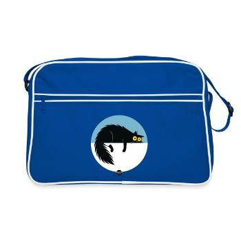 Mode de surveillance paresseuse - Sac Retro - bleu/blanc - Devant