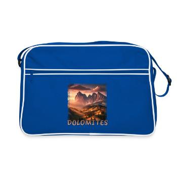 Beautiful Dolomites Hike Tyrol Sunset - Retro Bag - blue/white - Front