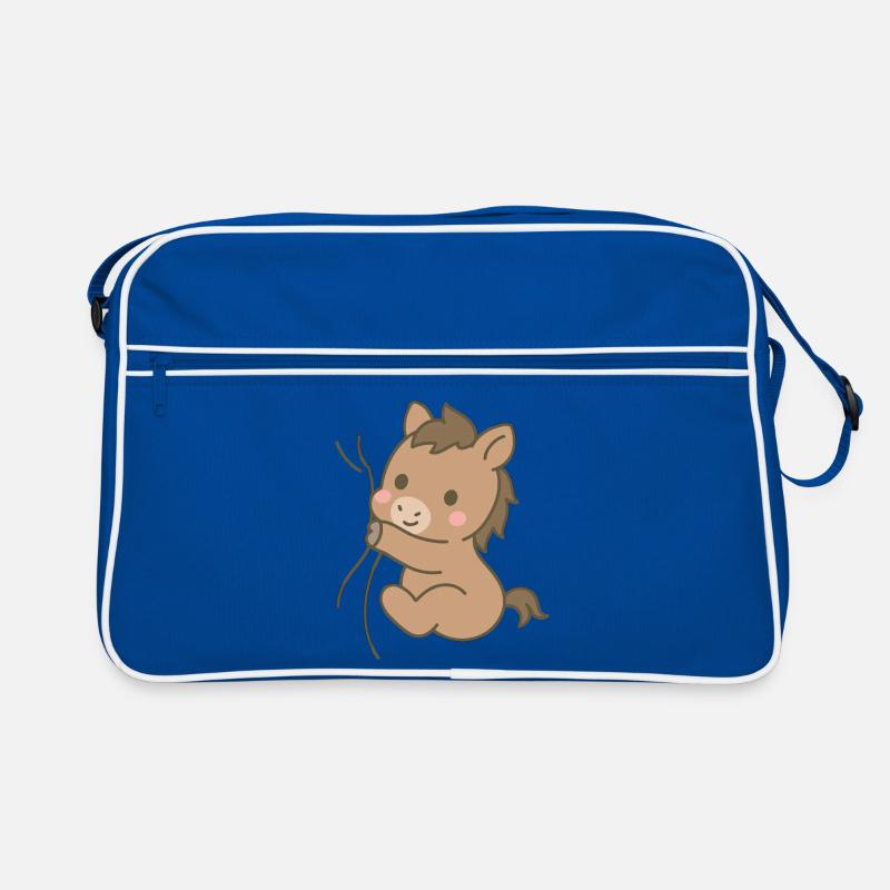 Eingekuschelt Pferdchen Retro Tasche