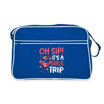 Flamingo Girls Trip Design - Retro Bag - blue/white - Front
