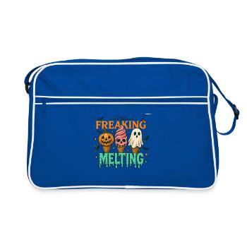Crème glacée d’Halloween Spooky Design - Sac Retro - bleu/blanc - Devant