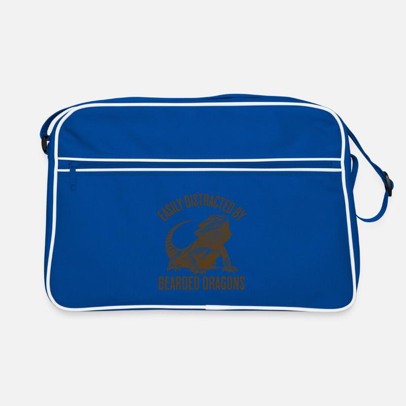 Easily Distracted By Bearded Dragons Retro Bag