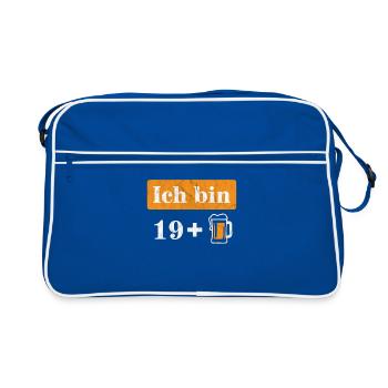 I'm 19 plus beer 20th birthday - Retro Bag - blue/white - Front