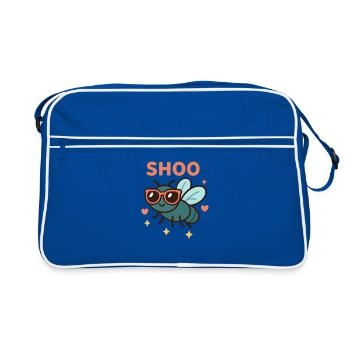 Shoo Fly Funny Hate Flies Shoo Fly - Retro Bag - blue/white - Front