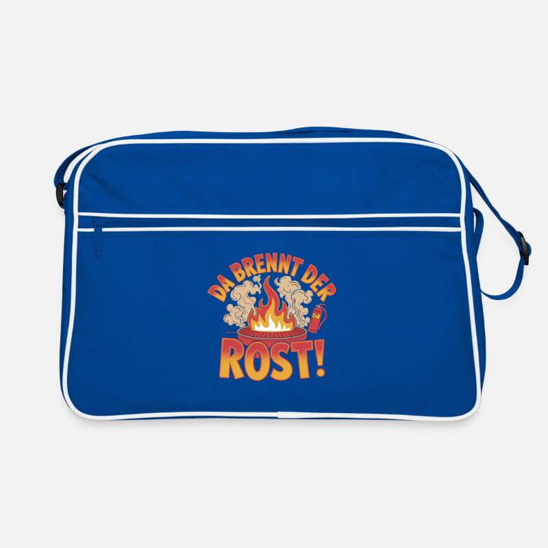That's where the grate burns Grilling fun Fire design Retro Bag