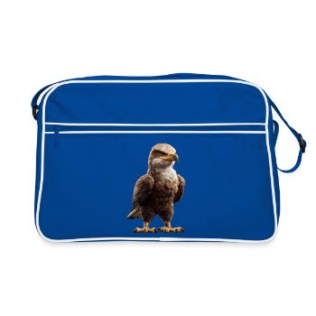 Adler Weißkopfseeadler Steinadler Seeadler Eagle - Retro Tasche - Blau/Weiß - Vorne