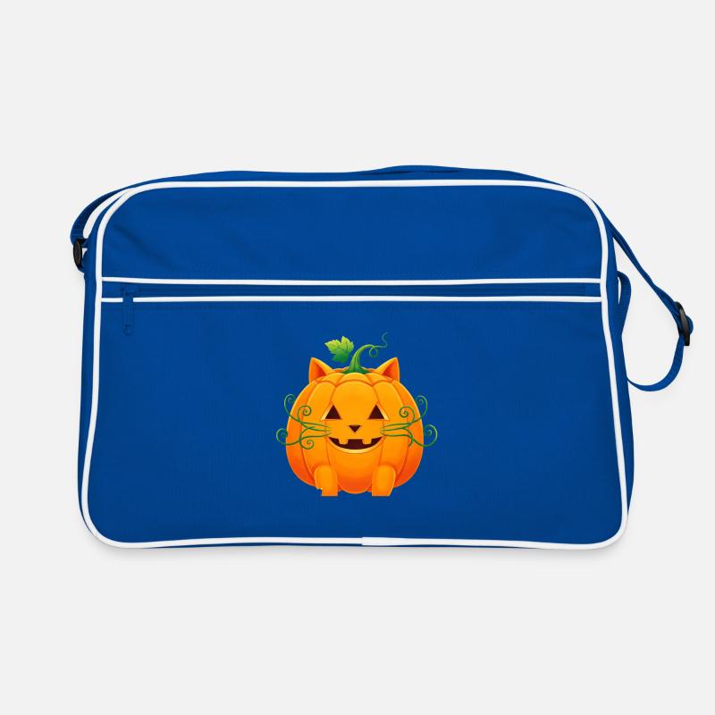 Chat Citrouille Halloween Design Sac Retro