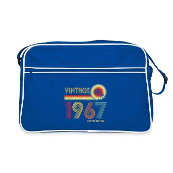 Vintage 1970s Sunburst Retro Design - Retro Bag - blue/white - Front