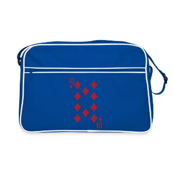 Ten Diamonds Rummy Double Head - Retro Bag - blue/white - Front