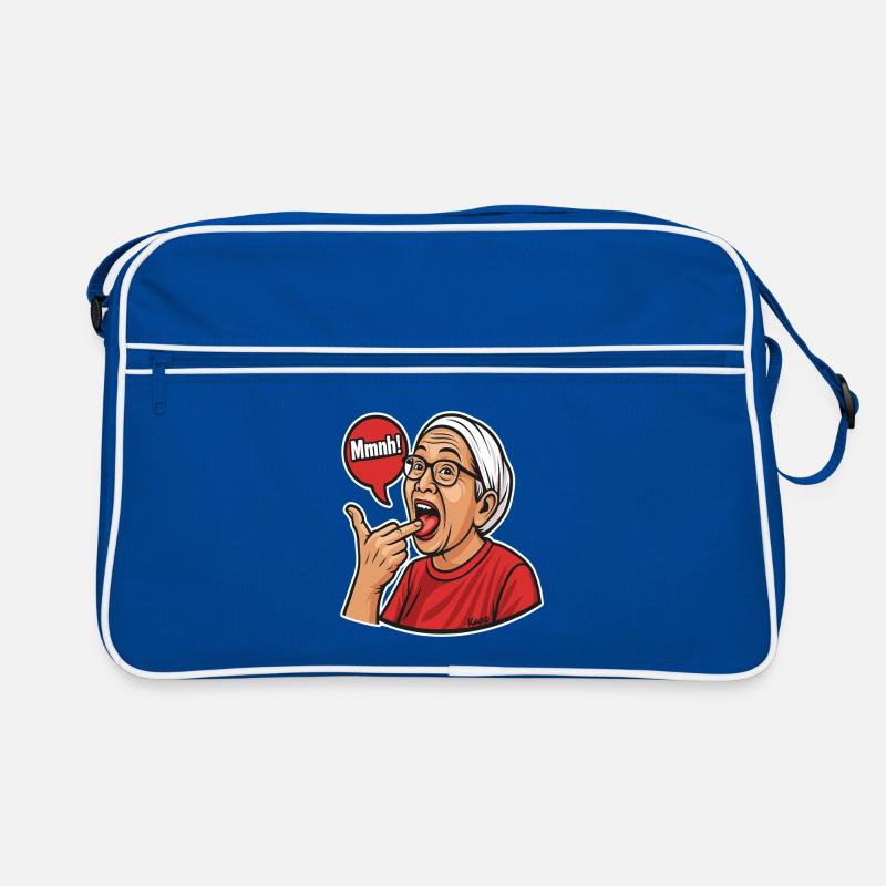 Maman asiatique avec un design de bulle de dialogue Sac Retro