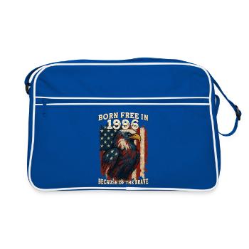 Né libre en 1996 - 29 ans de liberté - Sac Retro - bleu/blanc - Devant