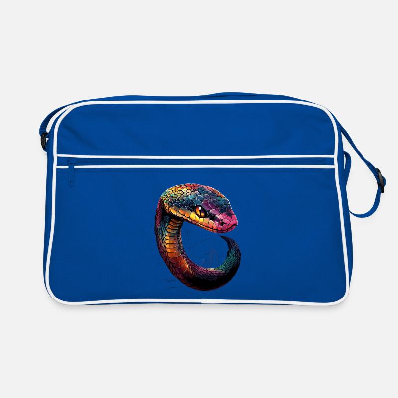 serpent, python, cobra, serpent à sonnettes, serpents Sac Retro