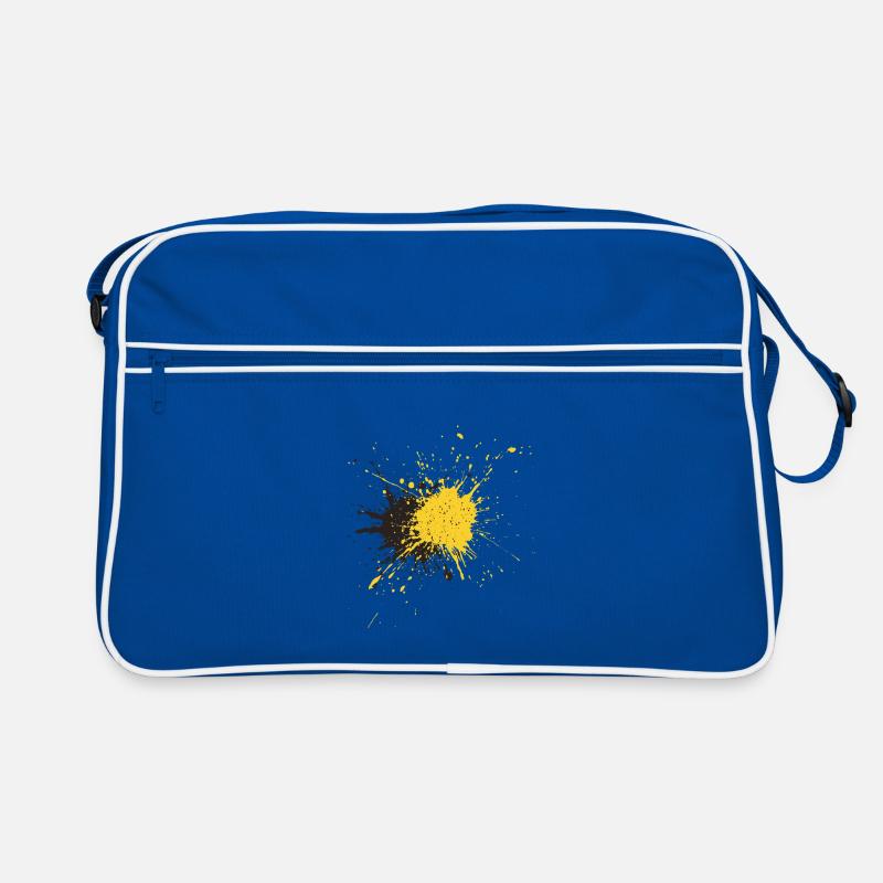 Imprimé abstrait d’éclaboussures d’or Sac Retro