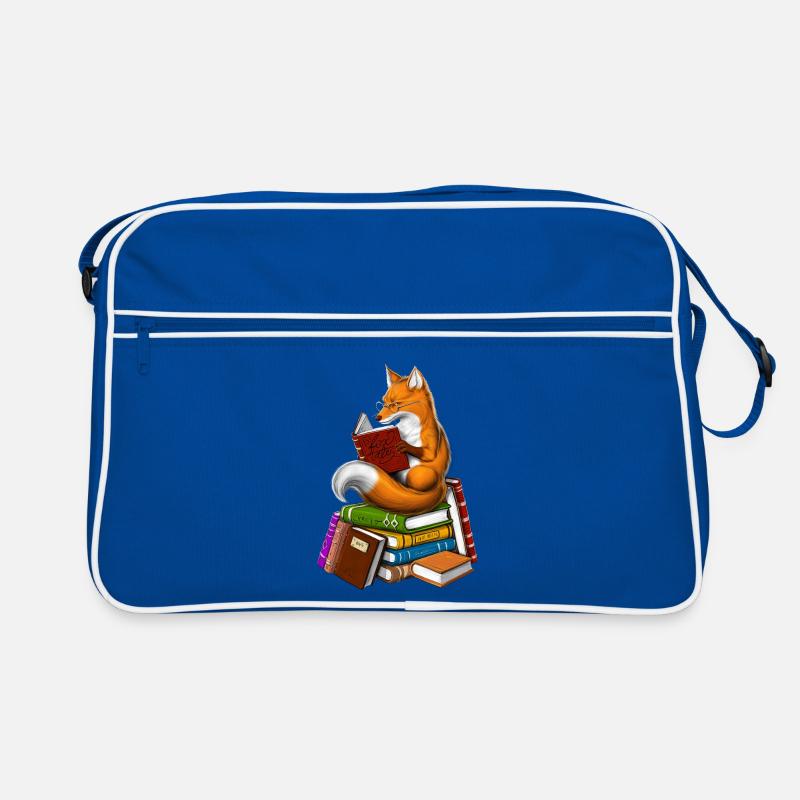 Fuchs liest ein Buch Retro Tasche