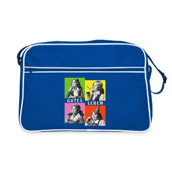 BELLE VIE - Sac Retro - bleu/blanc - Devant