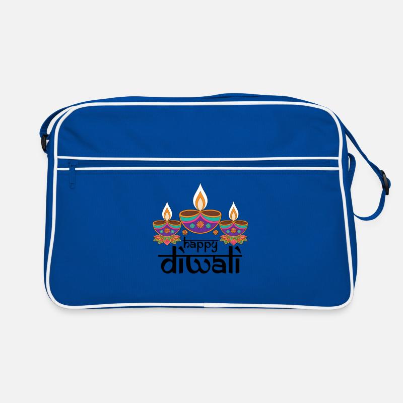 Three Colorful Diyas Feast Patterns Retro Bag
