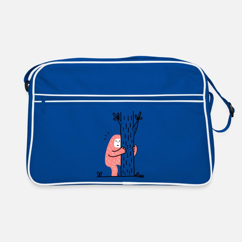 Funny Bigfoot hugging a tree Retro Bag