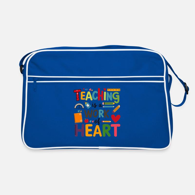 Teaching is a Work of Heart Retro Bag