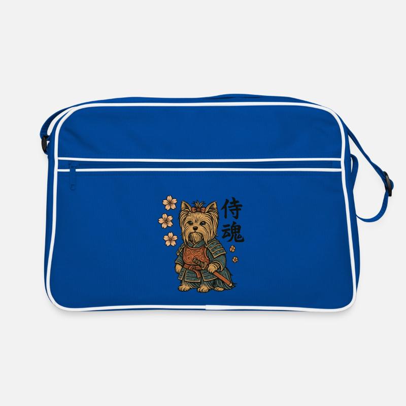 Dog Yorkshire Terrier Samurai Floral Retro Bag