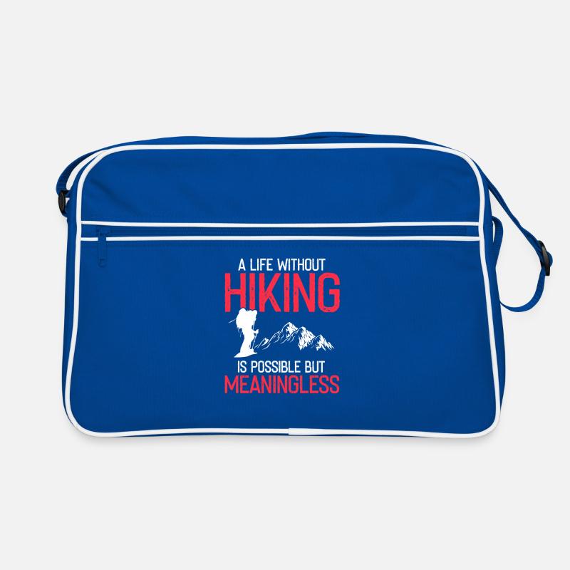 Life Without Trails Hiking Passion Devotion Retro Tasche