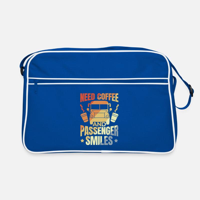 Need Coffee and Passenger Smiles Retro Tasche