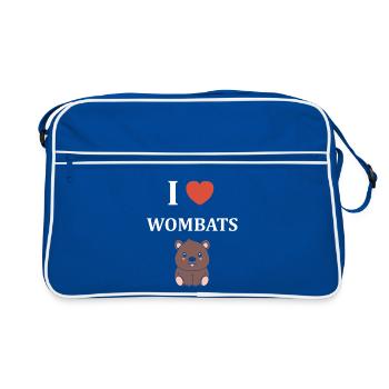 I love Soft Wombats - Retro Bag - blue/white - Front